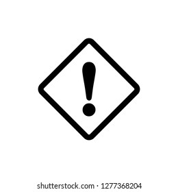 Caution Warning Sign Sticker. Editable vector stroke 64x64 Pixel.