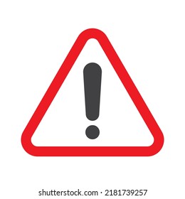 Caution warning sign sticker. Flat Hazard warning vector illustration
