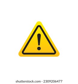 Caution Warning Sign Sticker icon vector