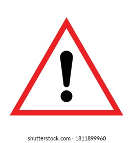 Etiqueta de signo de advertencia de precaución. Signo de peligro de contorno rojo, signo de advertencia, signo de atención. Accionamiento vectorial editable