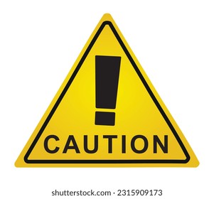Caution warning sign. vector illustration