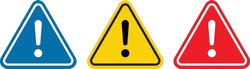 Caution warning sign Vector set
