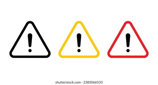 Warnzeichen gesetzt. Aufmerksamkeitszeichen mit Ausrufezeichen-Symbol