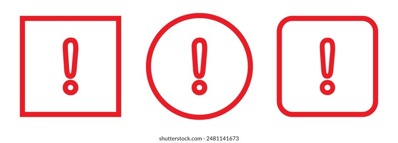Señales de advertencia de precaución definidas. Signos de exclamación