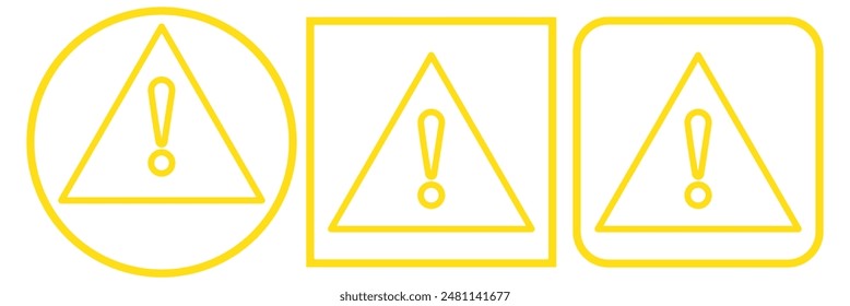 Señales de advertencia de precaución definidas. Signos de exclamación