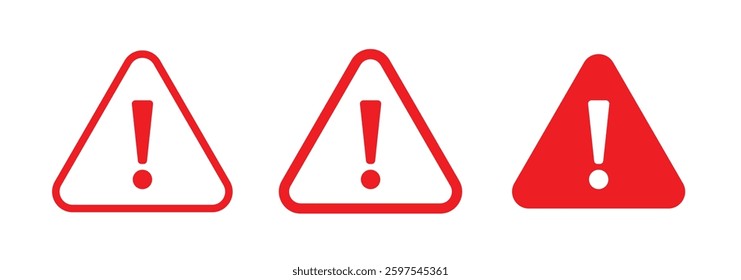 Caution warning signs set. warning icon set. Exclamation marks. vector illustration eps 888.