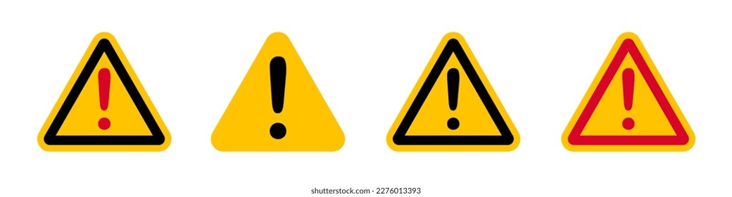 Caution warning symbol. Exclamation mark. Attention vector illustration. Danger sign icon.