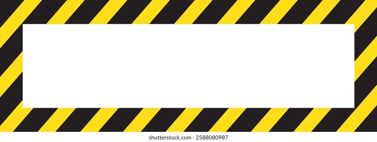Caution or warning template. Construction border template. Attention symbol with diagonal lines. Vector illustration. eps 10