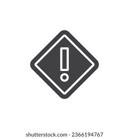 Caution warning vector icon. Alert attention filled flat sign for mobile concept and web design. Safety Awareness sign glyph icon. Symbol, logo illustration. Vector graphics
