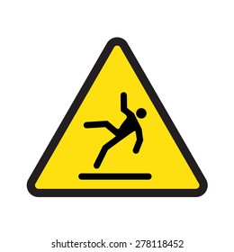 Isolated Tripping Common Hazards Symbols On Stock Vector (Royalty Free ...