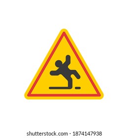 caution wet floor icon of color style vector illustration design