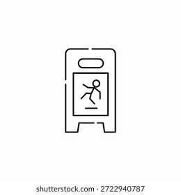 Vorsicht nasser Boden Symbol Vektor