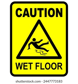 CAUTION WET FLOOR SAFETY SIGNAGE