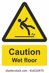 Caution wet floor sign