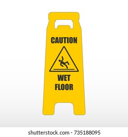 Caution wet floor sign