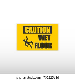 Caution wet floor sign