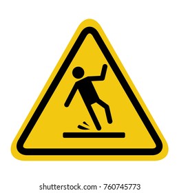 Caution wet floor sign on white background,vector illustration.