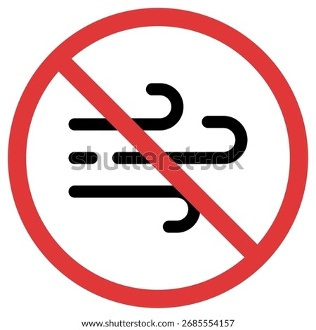 Caution Wind Strong Air Icon