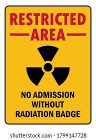 Caution X ray radiation design on yellow background vector illustration