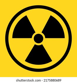 Caution x-ray radiation sign. Information symbol of a radioactive threat alert. Safety concept. vector illustration.