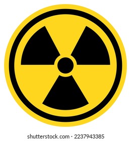 Caution x-ray radiation sign. Information symbol of a radioactive threat alert. Safety concept. vector illustration.