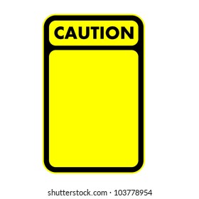 Caution Yellow Blank Plate Stock Vector (Royalty Free) 103778954 ...