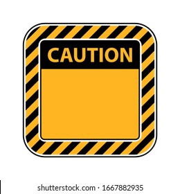 Vorsicht gelbes Schild. Vektorillustration Symbol.