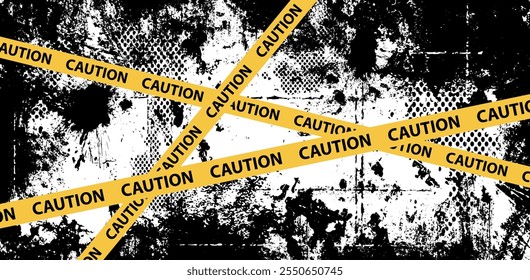 caution yellow sign. Vector icon.