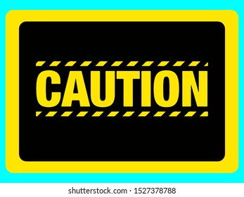 Caution Yellow Sign Vector illustration eps10