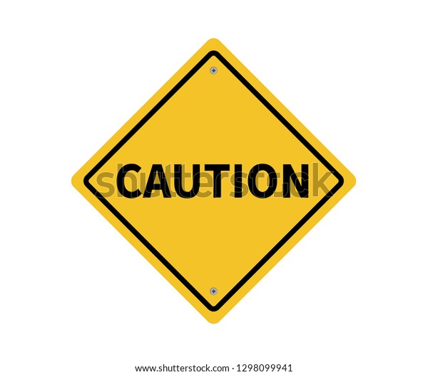 Caution Yellow Sign Vector Illustration On Stock Vector (Royalty Free ...