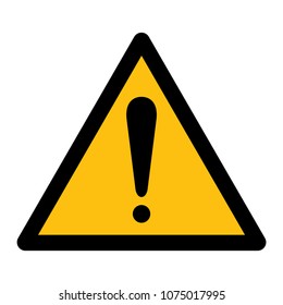 Caution yellow Sign,Vector Illustration, Isolate On White Background Label. EPS10