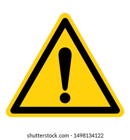 Caution yellow Sign,Vector Illustration, Isolate On White Background Label. EPS10