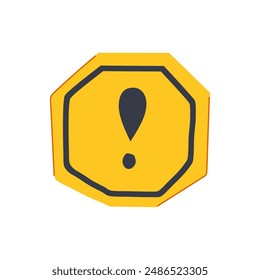 advertencia señal de advertencia amarilla de precaución. alerta peligro, triángulo de riesgo, peligro de atención advertencia señal de advertencia amarilla. símbolo aislado Ilustración vectorial