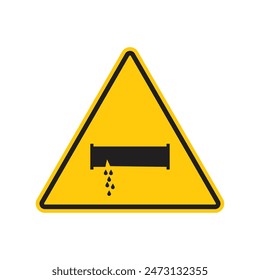 Cautionary alert about potential hazards from water or chemical spills