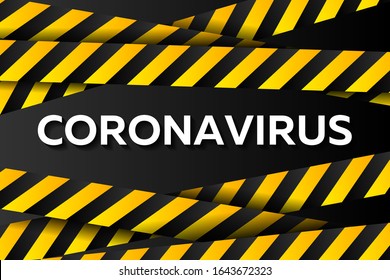 Cautiously new coronavirus pneumonia 2019-ncov. Coronavirus outbreak. Danger of coronavirus and public health risk and outbreaks of influenza.