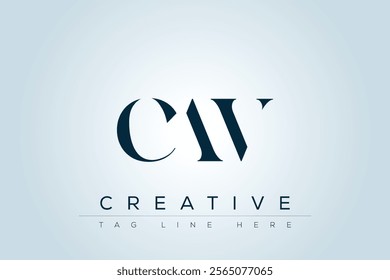 CAV abstract letter logo design. This logo is designed by three abstract letters.