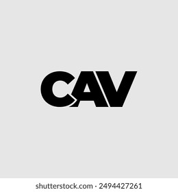 Logo de monograma de letra CAV