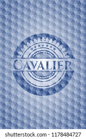 Cavalier blue hexagon badge.