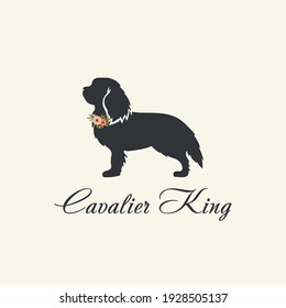 Cavalier king charles spaniel  logo design, Vector