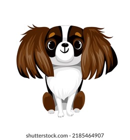 Cavalier king charles spaniel vector divertido perro de dibujos animados