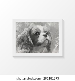 Cavalier King Charles Spaniel Vector Illustration