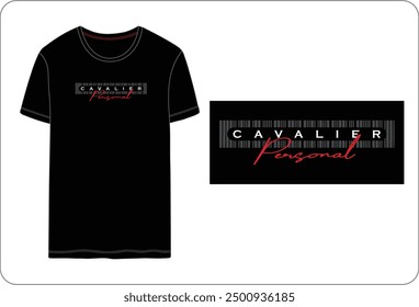 cavalier personal, vector typographic illustration design for t shirt printing