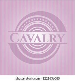 Cavalry Badge With Pink Background