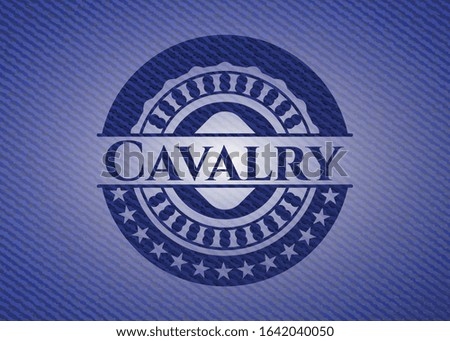 Cavalry denim background. Vector Illustration. Detailed.