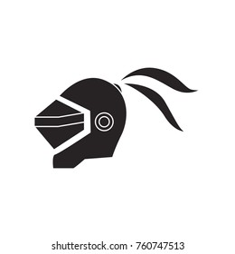 cavalry helmet icon flat black