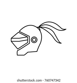cavalry helmet icon  outline