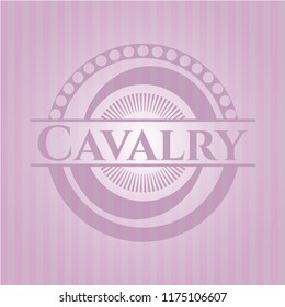 Cavalry pink emblem. Retro