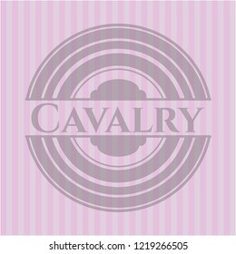 Cavalry pink emblem. Retro