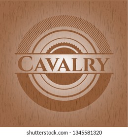 Cavalry retro wooden emblem