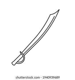 Cavalry saber sword icon. Vector illustration. Eps 10.